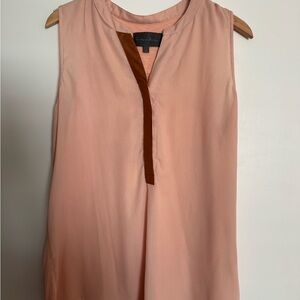 Sunday in Brooklyn Peach Sleeveless Blouse